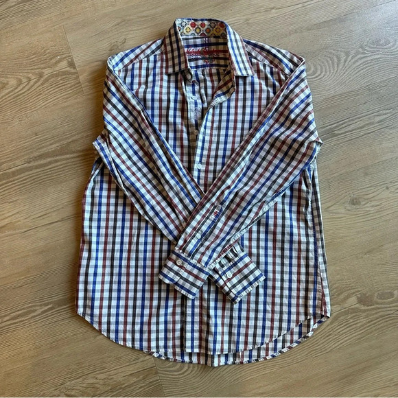Robert Graham Modern Americana Men’s button down shirt size medium plaid - Picture 5 of 16